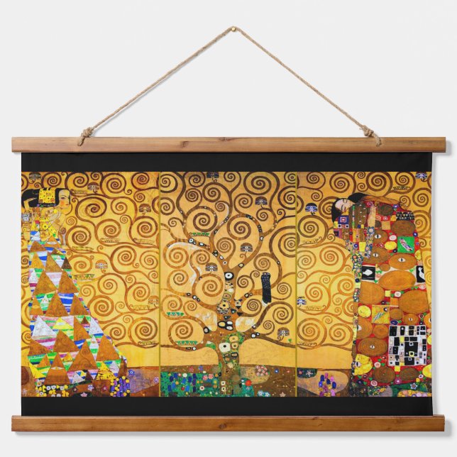 Tapisserie Suspendue L'arbre de vie, affiche de Klimt (Devant)
