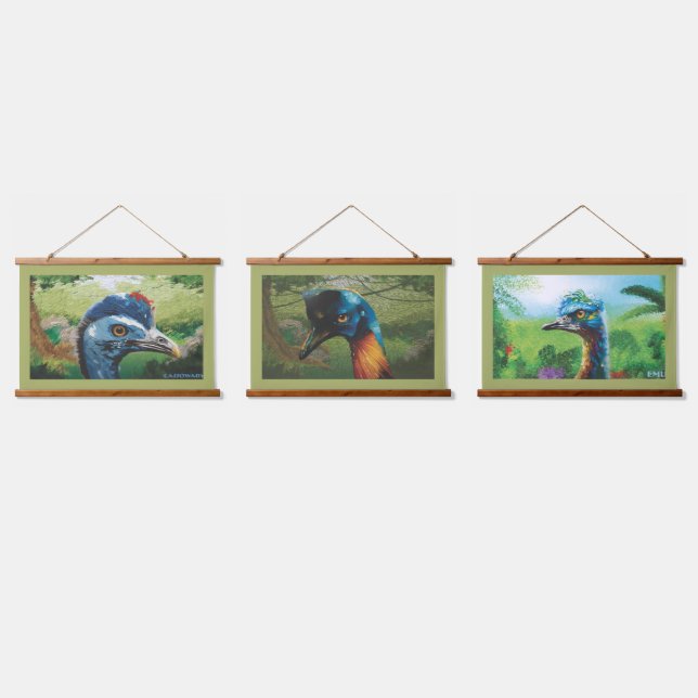 Tapisserie Suspendue Large Australian Wild Birds (Tripler)