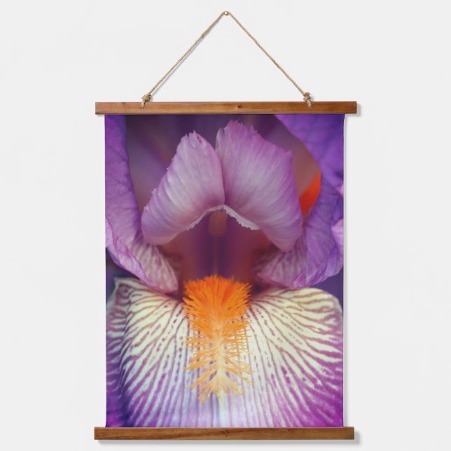 Tapisserie Suspendue Lavande Portée Iris Fleur Pétale Gros plan (Recto)