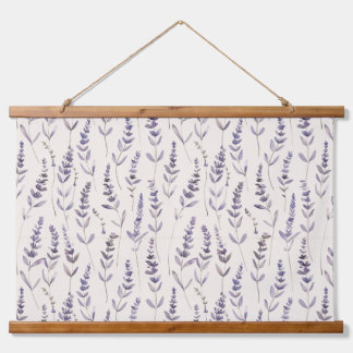 Tapisserie Suspendue Lavender Botanical Wall Tapestry – Vintage Floral 