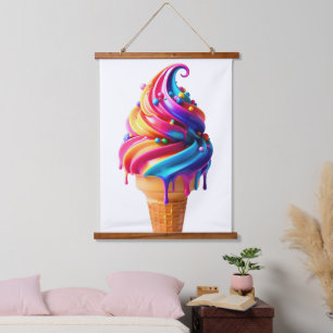Tapisserie Suspendue Le cône de glace classique de SlipperyJoe's