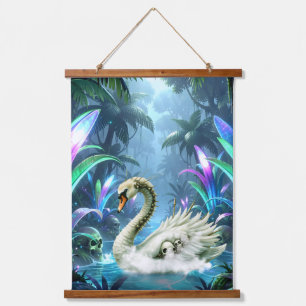 Tapisserie Suspendue Le Cygne des Eaux Oubliées.