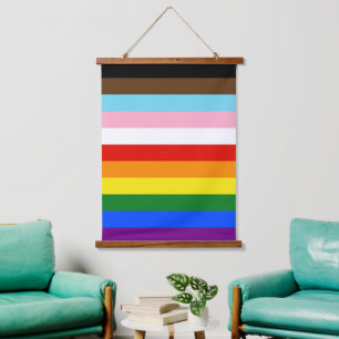 Tapisserie Suspendue Le drapeau de fierté à onze bandes de SlipperyJoe'