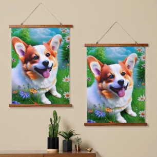 Tapisserie Suspendue Le jardin de Corgi