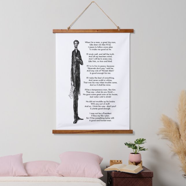 Tapisserie Suspendue Le président américain Abraham Lincoln rend hommag (Chambre à coucher)