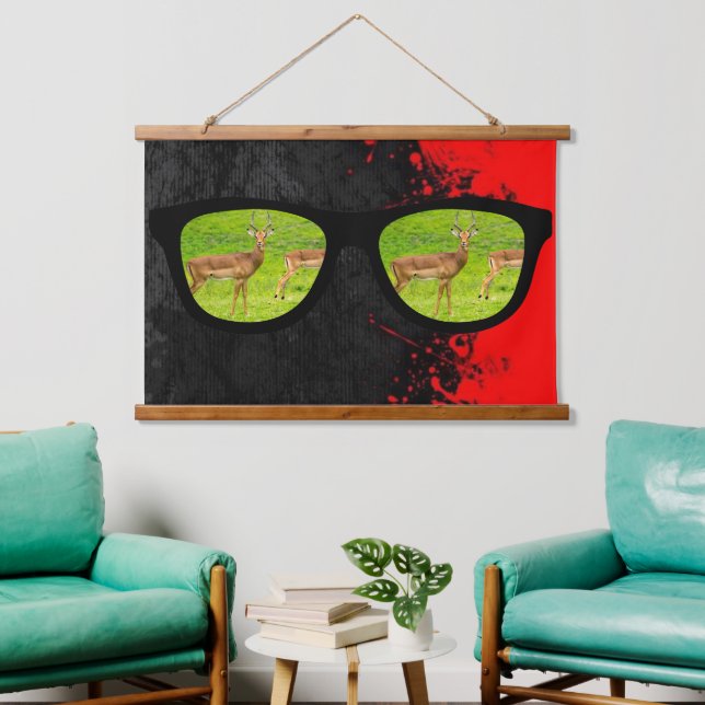 Tapisserie Suspendue Le tigre prédateur de la Gazelle (Salon)
