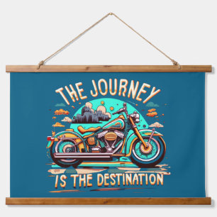 Tapisserie Suspendue Le voyage est la destination : moto vintage