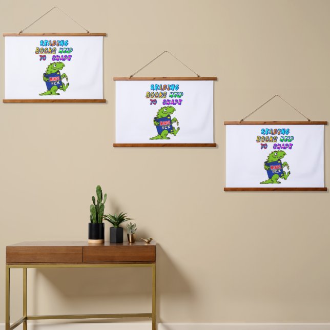 Tapisserie Suspendue Lecture Des Livres Aide À Former Les Esprit (Asymétrique)