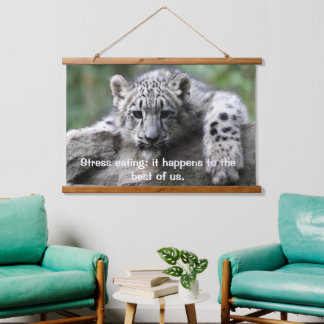 Tapisserie Suspendue Leopard vous regardant d'un rocher accroché