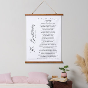 Tapisserie Suspendue Les Béatitudes Matthieu 5:2-12 Écriture biblique