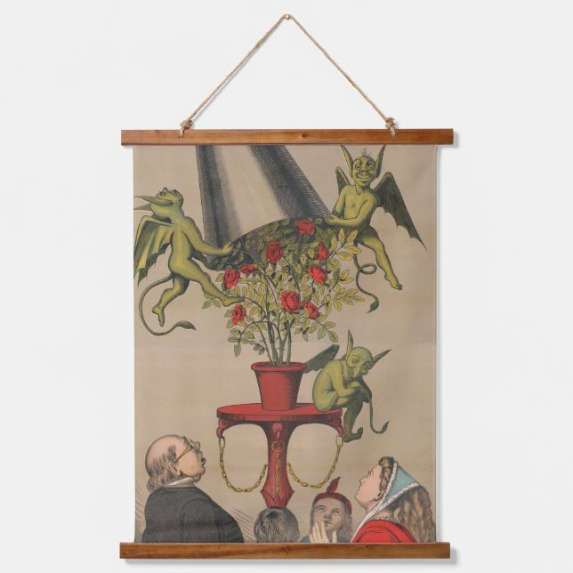Tapisserie Suspendue Les Démons Verts Retirant La Couverture Du Bouquet (Recto)