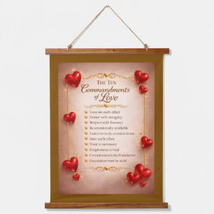 Tapisserie Suspendue Les Dix Commandements de l'Amour