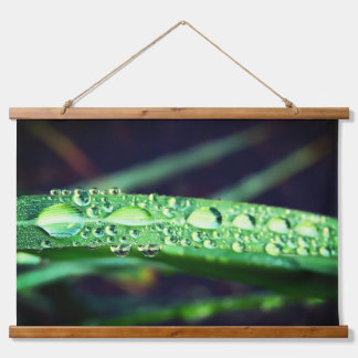 Tapisserie Suspendue Les gouttes de pluie sur l'herbe