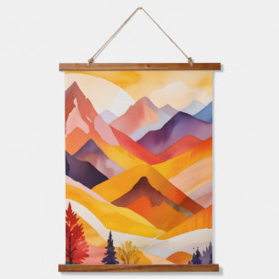 Tapisserie Suspendue Les montagnes d'automne chaudes