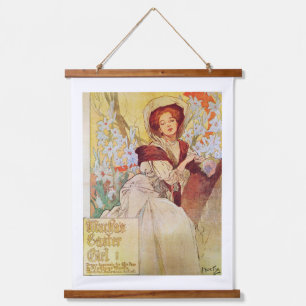 Tapisserie Suspendue Les murs d'Alphonse Mucha accrochés à la tapisseri