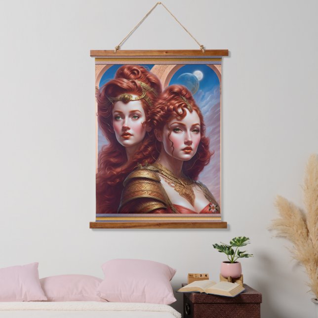 Tapisserie Suspendue Les soeurs Red AI Concept Art de Xzendor7 (Chambre à coucher)