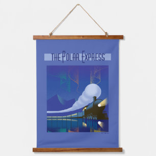 Tapisserie Suspendue L'Express polaire   Northern Lights Vintage voyage