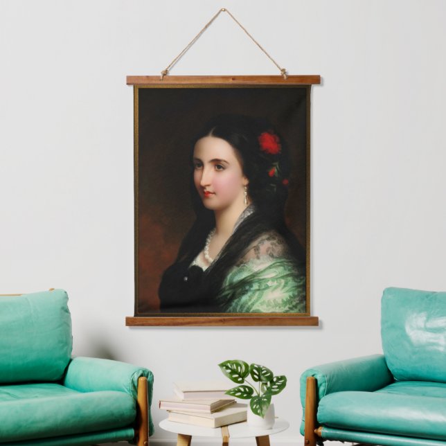 Tapisserie Suspendue L'impératrice Carlota du Mexique par Hermann Winte (Salon)