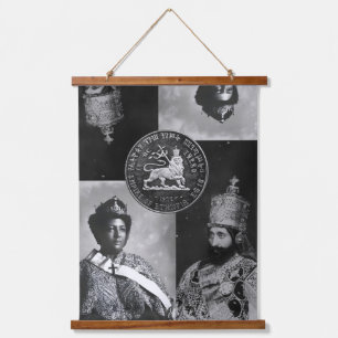Tapisserie Suspendue Lion de Juda Jah Rastafari Haile Selassie Ier Roi