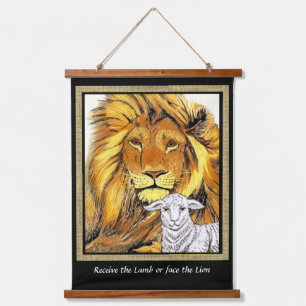 Tapisserie Suspendue Lion et agneau