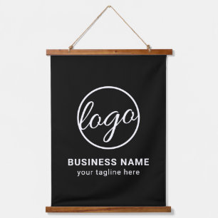 Tapisserie Suspendue Logo de marque personnalisée Entreprise Noir