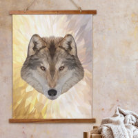 Loup gris Art polygonal abstrait moderne Animal