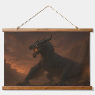 Tapisserie Suspendue Lui qui attend à Dusk - Mythique Dragon Sentinel P