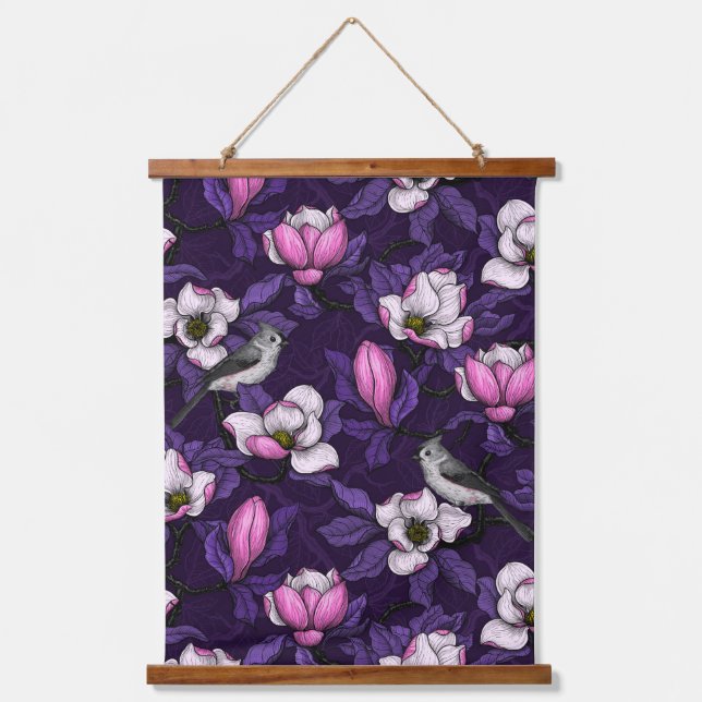 Tapisserie Suspendue Magnolia en floraison et tireur 4 (Recto)