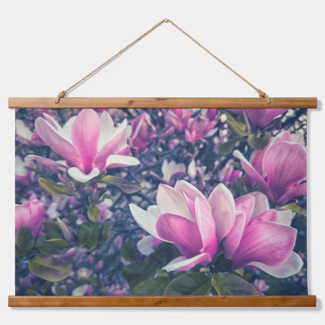 Tapisserie Suspendue Magnolias roses (Devant)