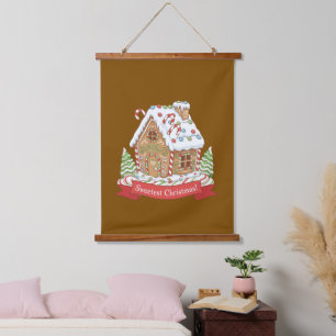 Tapisserie Suspendue Maison en pain d'épices de Noël la plus mignonne e
