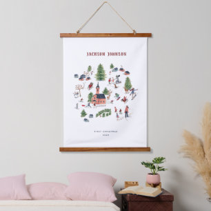 Tapisserie Suspendue Maisons de Noël Maisons de Noël
