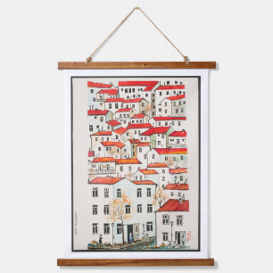 Tapisserie Suspendue Maisons géométriques