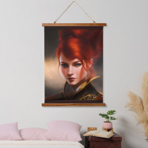 Tapisserie Suspendue Maîtresse du vent AI Concept Art par Xzendor7