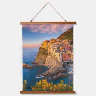 Tapisserie Suspendue Manarola Cinque Terre Italie Plage côtière coucher