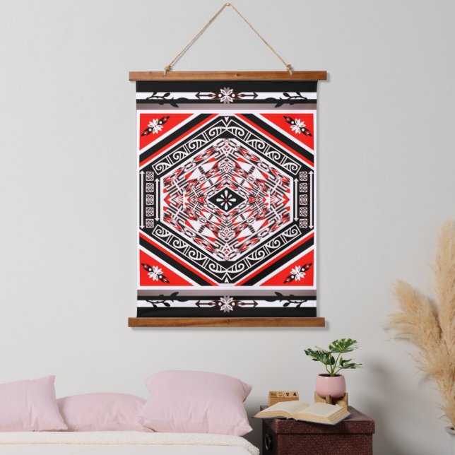 Tapisserie Suspendue Mandala Tribal Nouveau (Chambre à coucher)