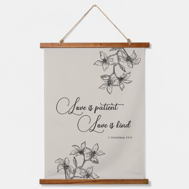 Tapisserie Suspendue Mariage chrétien Couples Bible Verse (Recto)