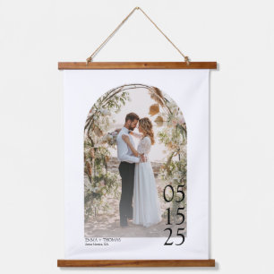 Tapisserie Suspendue Mariage d'impression photo personnalisé Big Date