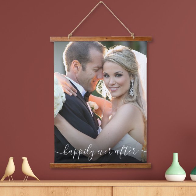 Tapisserie Suspendue Mariage Heureux Jamais après la photo (Créateur téléchargé)