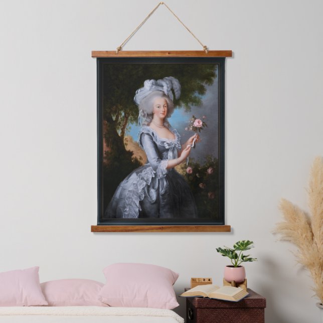 Tapisserie Suspendue Marie Antoinette Avec Un Rose (Chambre à coucher)