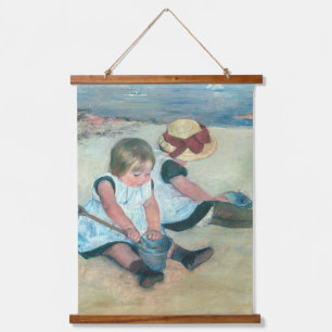 Tapisserie Suspendue Mary Cassatt - Enfants jouant sur la plage