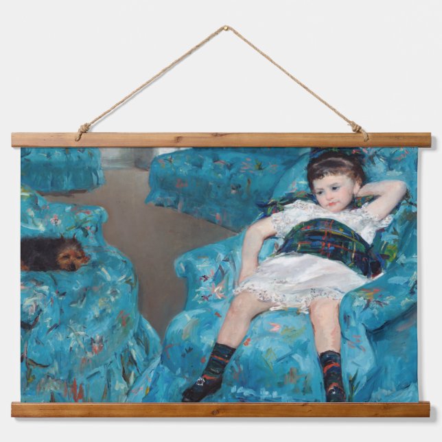 Tapisserie Suspendue Mary Cassatt - Petite fille dans un fauteuil bleu (Devant)