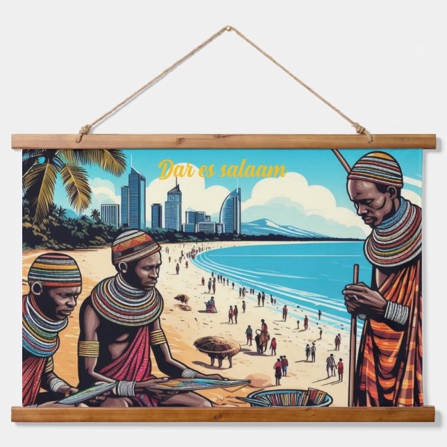 Tapisserie Suspendue Masai Trades men Tapestry (Devant)