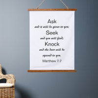 Matthieu 7:7 Poser Chercher Knock Bible Verse