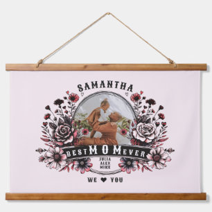 Tapisserie Suspendue Meilleure maman Fleurs sauvages jamais Badass Fête