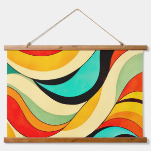 Tapisserie Suspendue Mélange de couleurs orange et amis