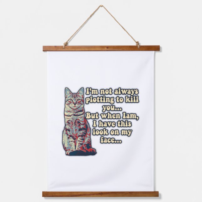 Tapisserie Suspendue Mème de chat grincheux pour les amoureux de les ch (Recto)