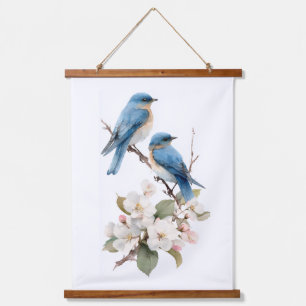 Tapisserie Suspendue Merlesbleus sur fleurs de cerisier