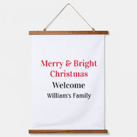 Merry Bright Christmas ajouter nom de famille bien