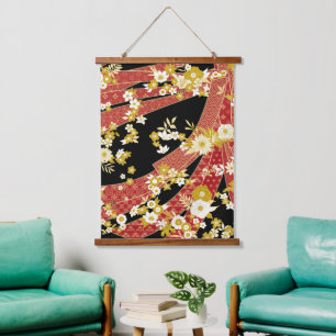 Tapisserie Suspendue Mix floral Kimono Motif