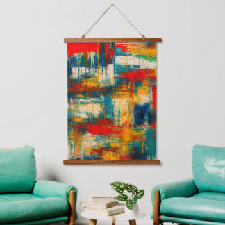 Tapisserie Suspendue Modern Portuguese Abstract Color Block Wall Tapest